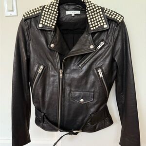 IRO Black Studded Leather Jacket